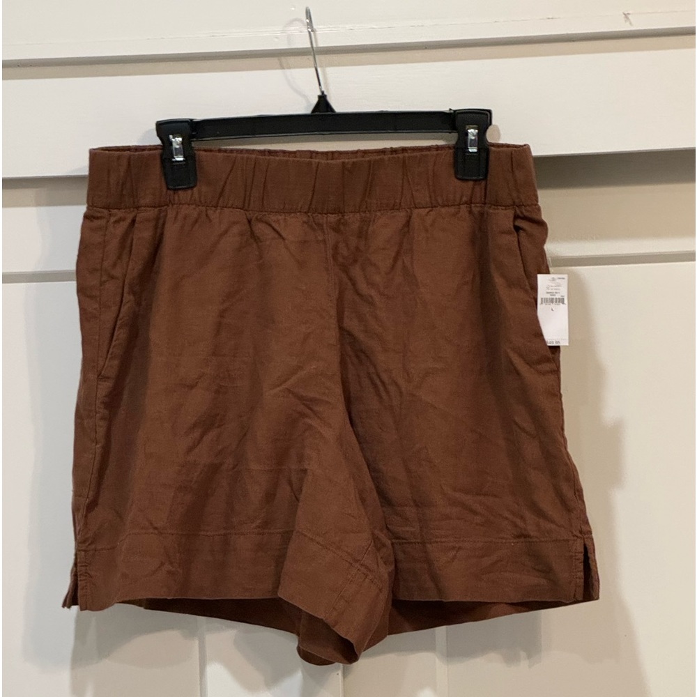 Gap brown linen pull on shorts.  NWT.  Sz L.